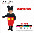 Costume Mouse Boy 3-6 Anni