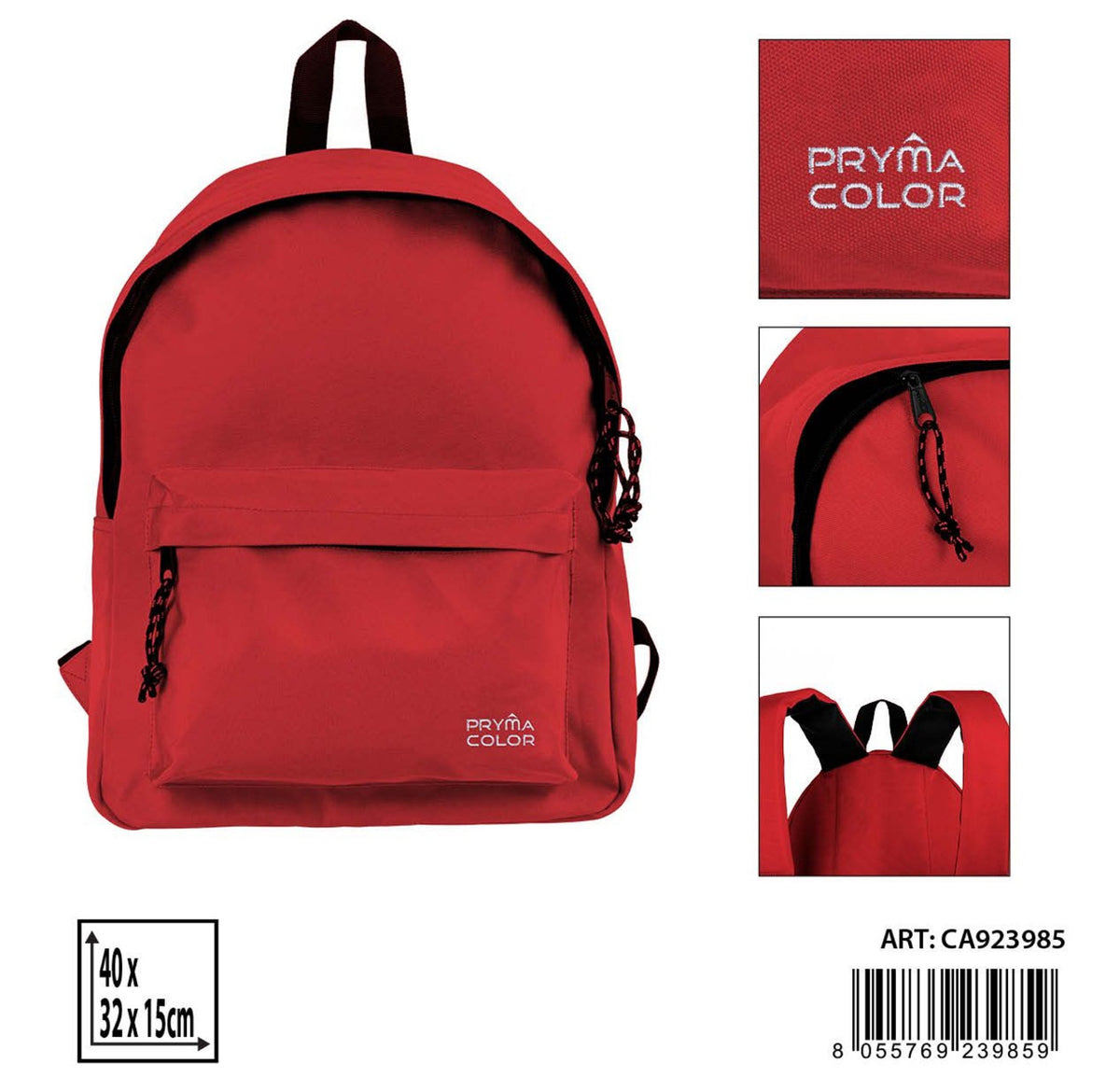 PRYMA - Zaino 40x31x15cm Colori misti a Scelta