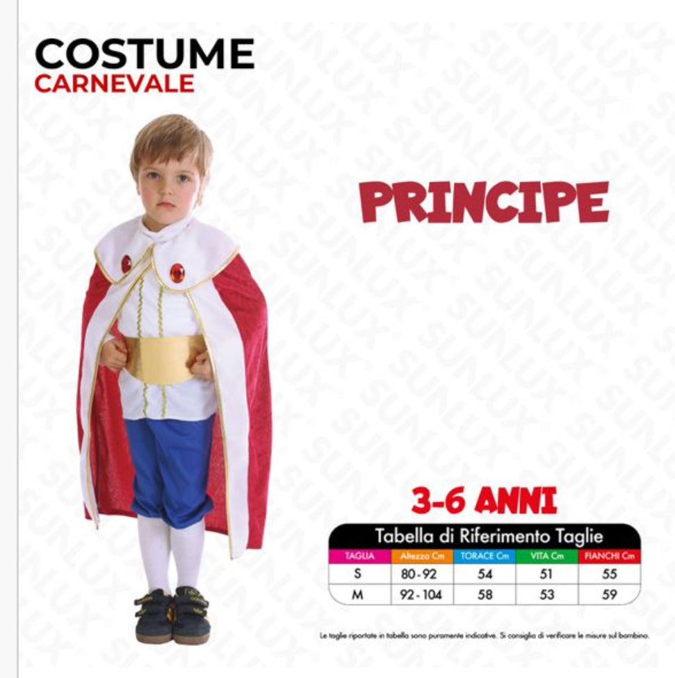 Costume Principe 3-6 anni