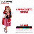 Costume Cappuccetto Rosso 3-6 Anni