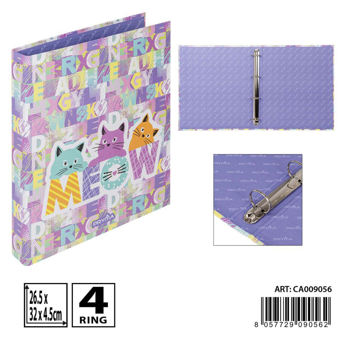 Raccoglitore ad Anelli A4 fantasie assortite