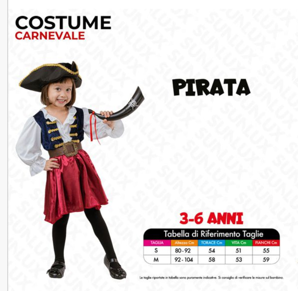 Costume Pirata 3-6Anni