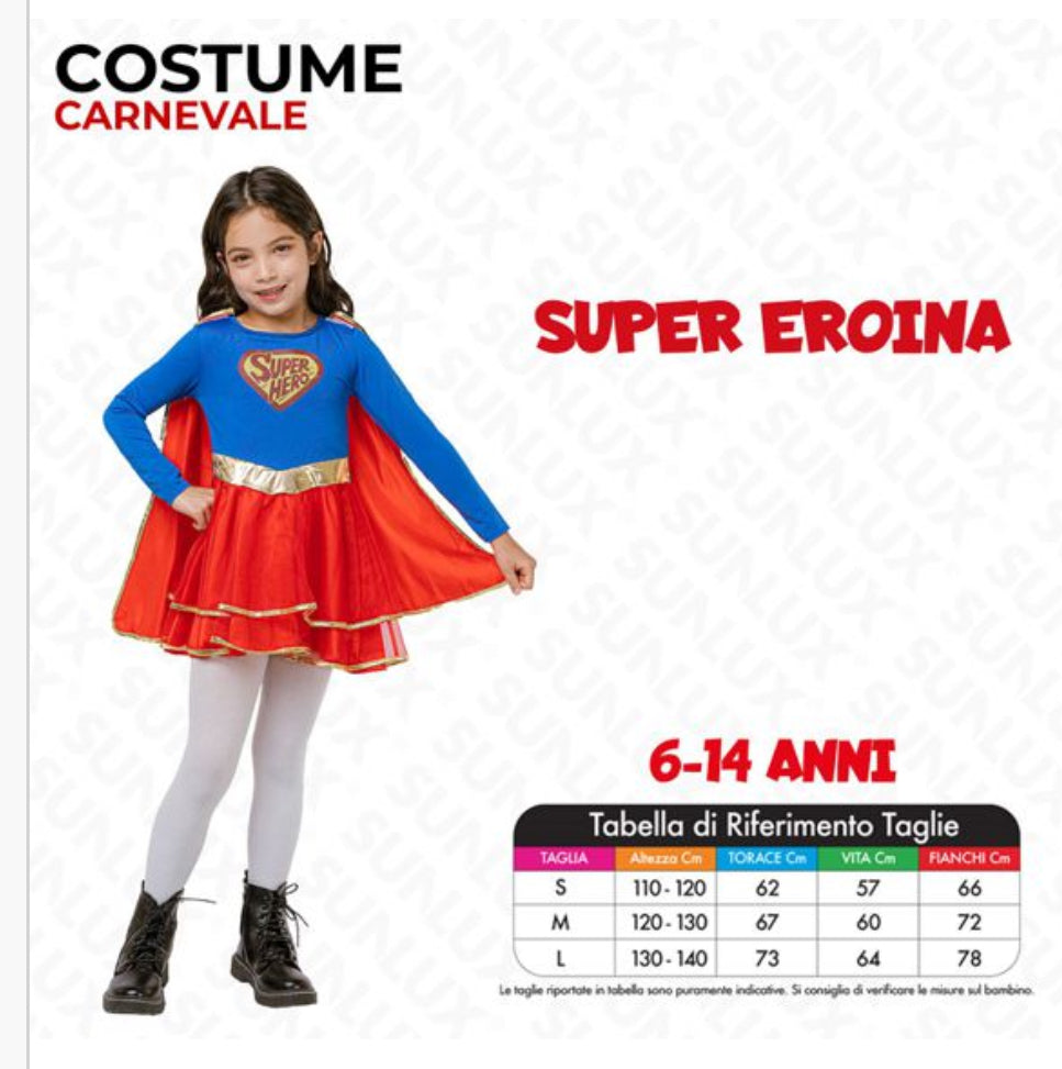Costume Super Woman 6-14 anni
