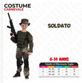 Costume soldato 6-14 anni