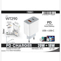 Caricatore PD USB-C + USB a doppia presa - Carica Rapida