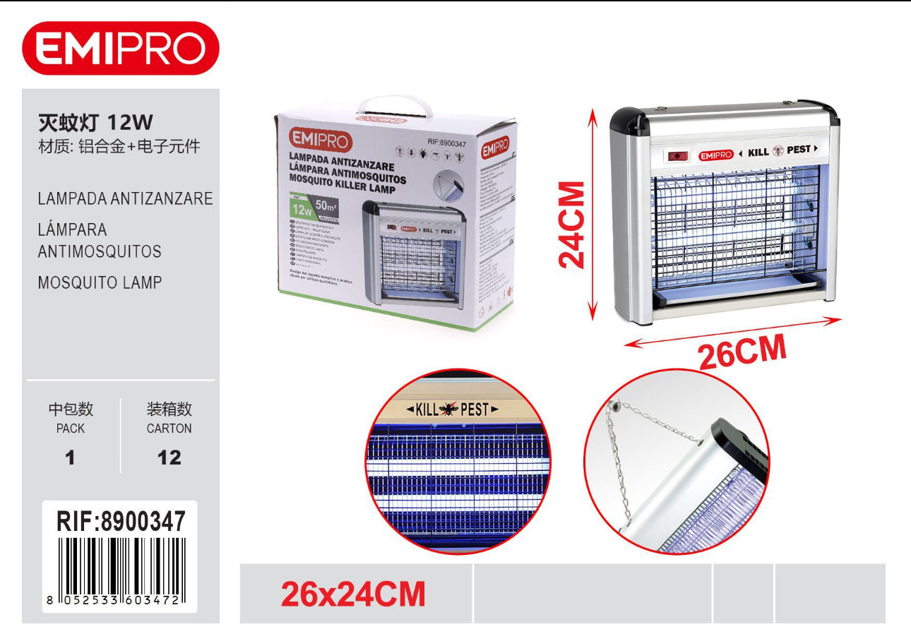 Lampada Antizanzare 12w