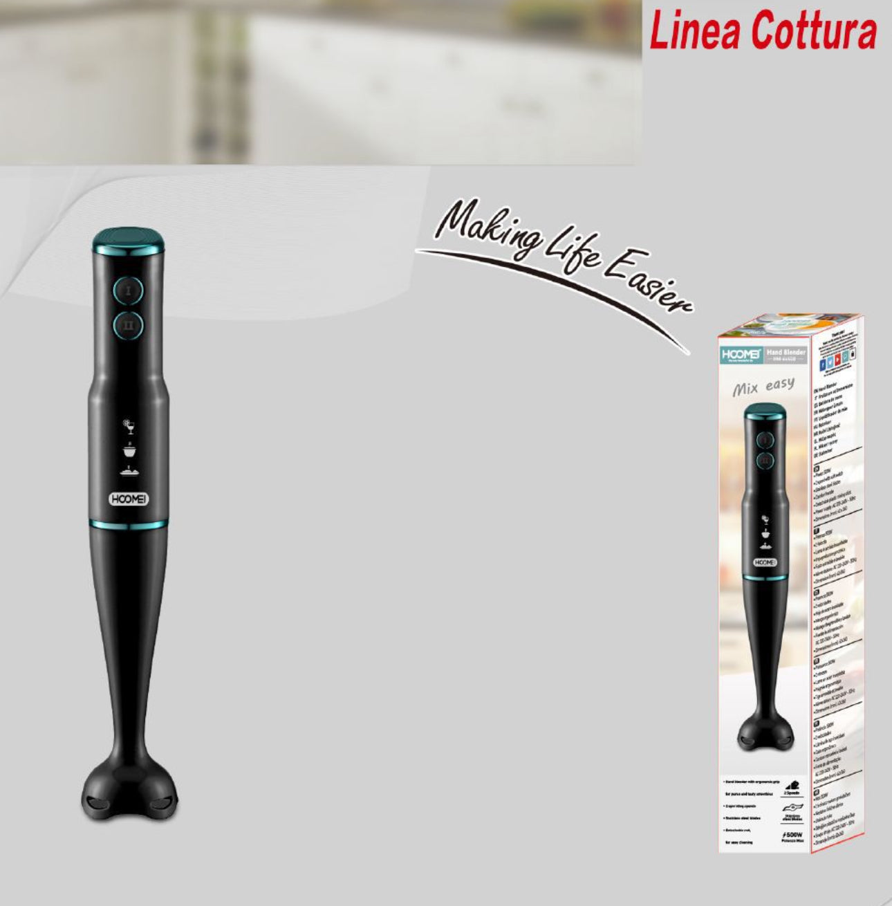 Mixer Multifunzione 500W color Nero