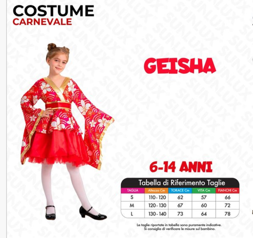Costume Geisha 6-14 anni