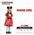 Costume Mouse Girl 3-6 Anni