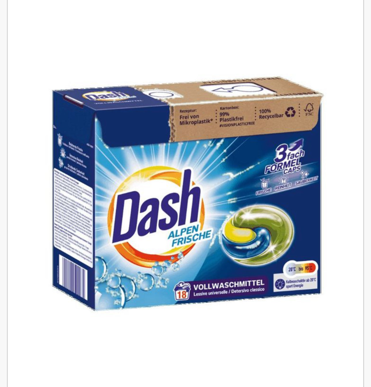 DASH Ecodosi 3in1 Alpine fresche 18dosi