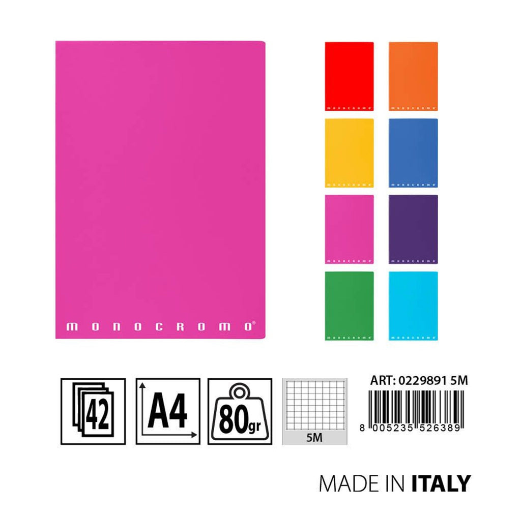 Quaderni A4 42fogli 80gr - colori e fantasie Miste