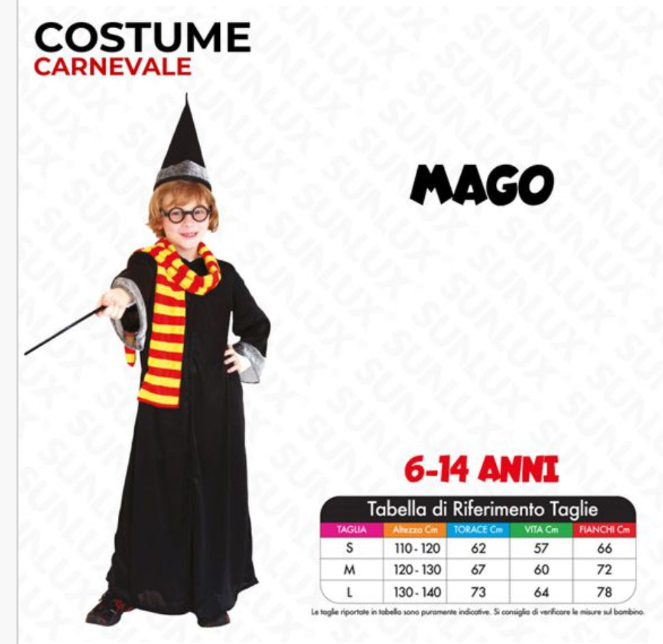 Costume Mago 6-14 anni