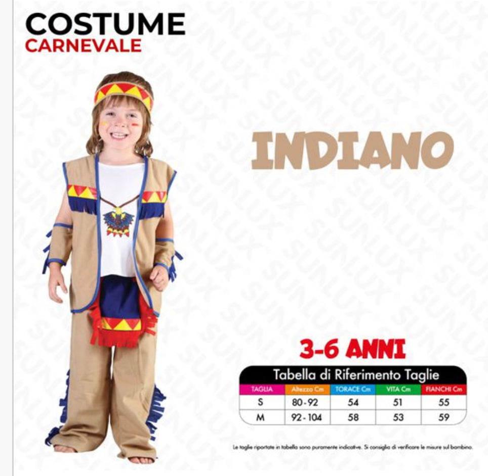 Costume Indiano 3-6Anni