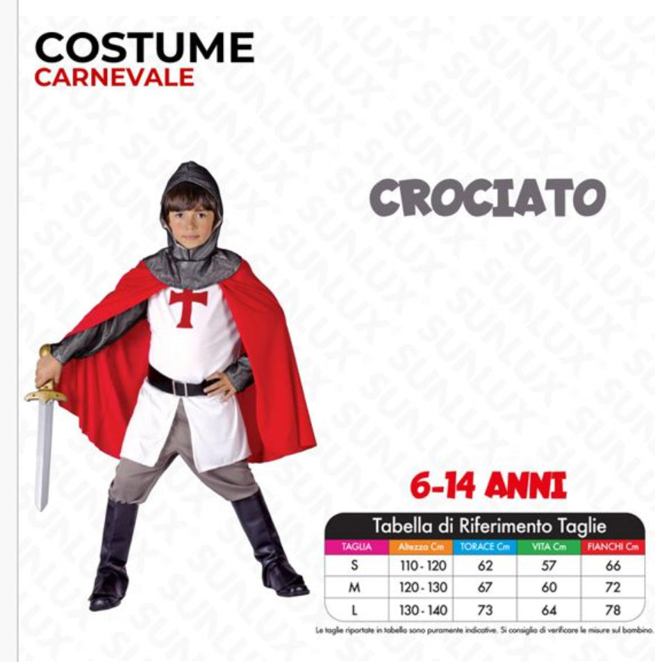 Costume Crociato 6-14 anni