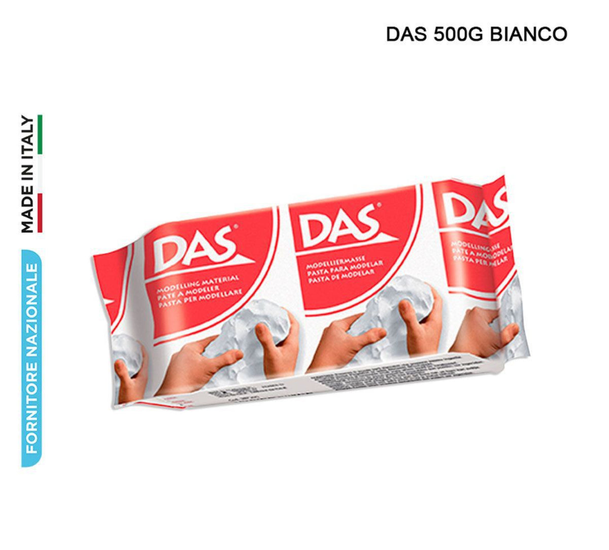 DAS Pasta per modellare BIANCO 500gr