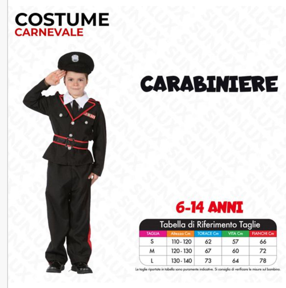 Costume Carabiniere 6-14 anni