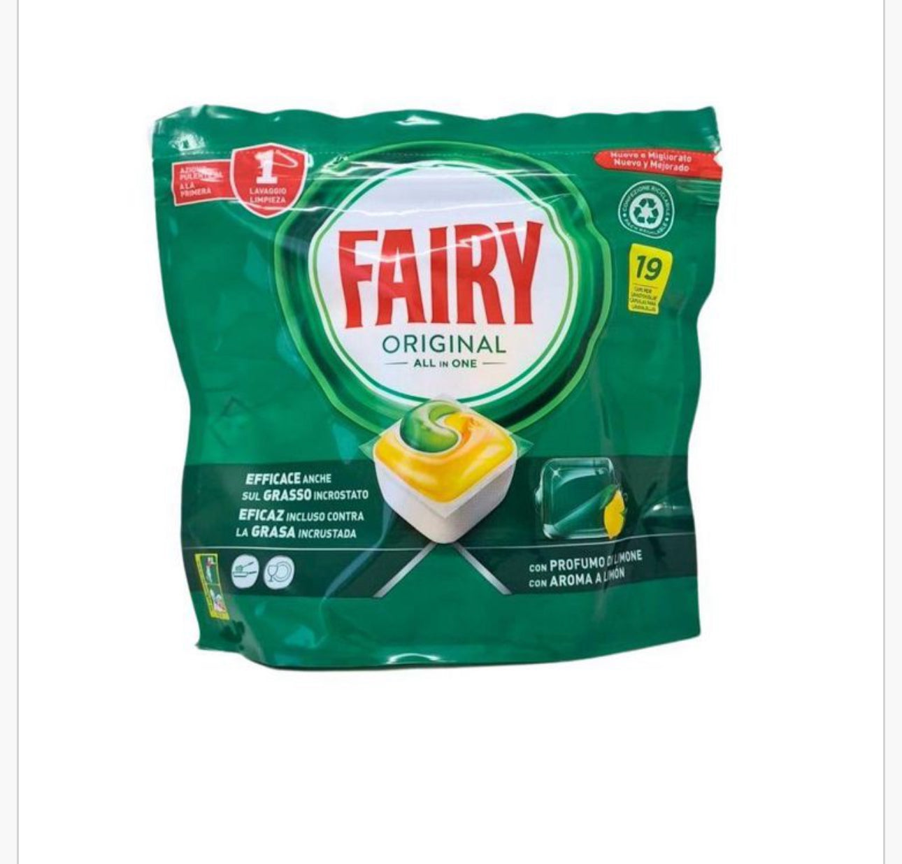 FAIRY pastiglie Lavastoviglie 19 pz