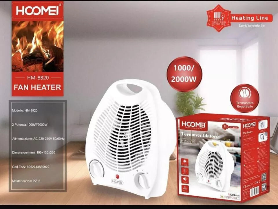 Termoventilatore 2000W a 2 velocità