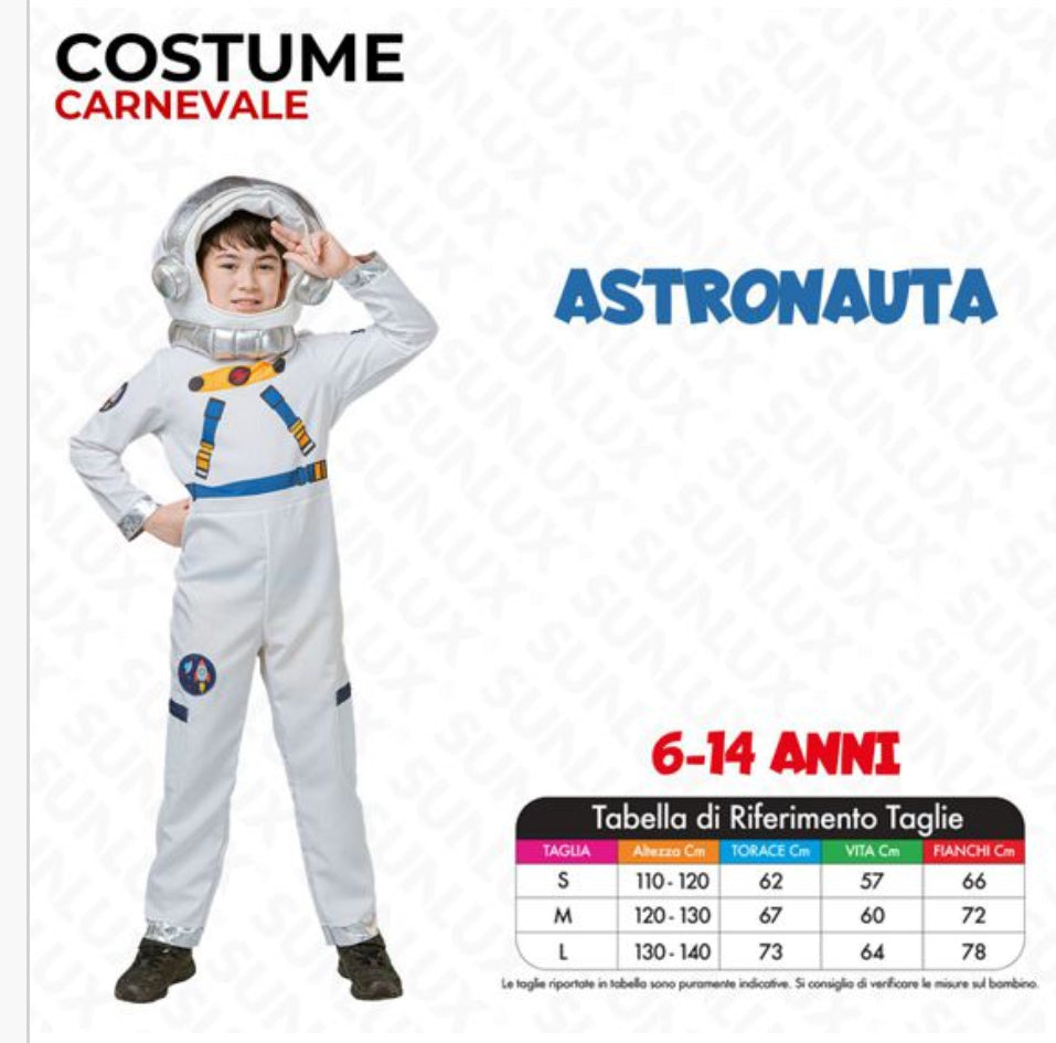Costume Astronauta 6-14 anni