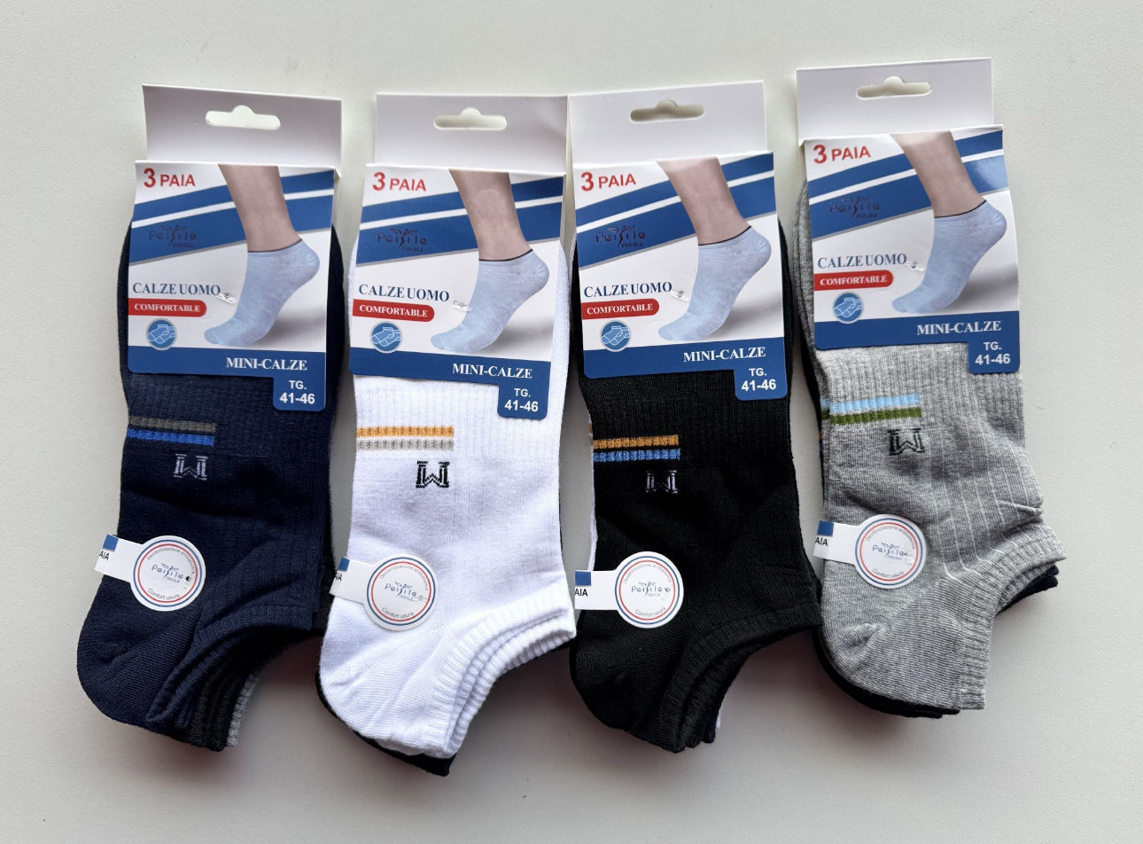 Calze 3 Paia Uomo/Donna colori assortiti