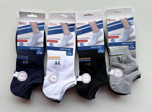Calze 3 Paia Uomo/Donna colori assortiti