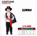 Costume Zorro 6-14 anni